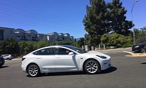 White Tesla Model 3 Prototype Spotted in Palo Alto Reveals Every Line