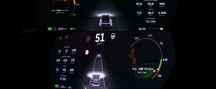 Tesla Model S towing recharging