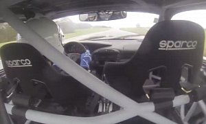 Who Needs to See Ahead While Doing 120 MPH on a Track? Not This Guy