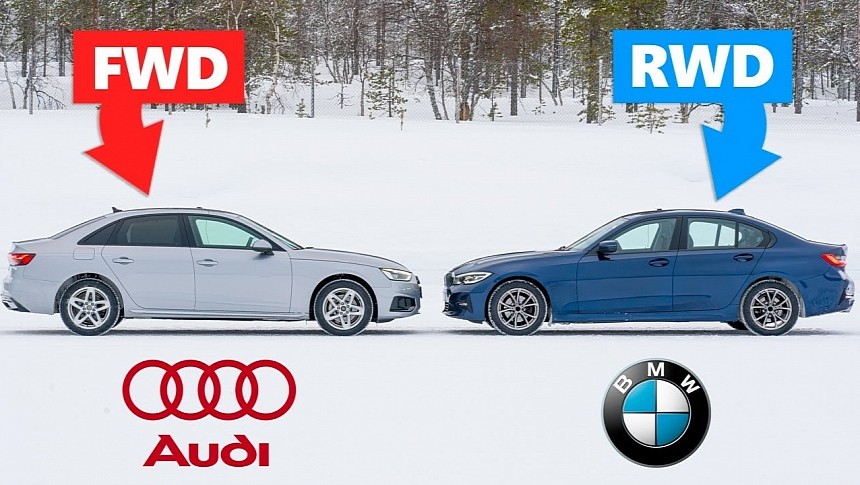 RWD BMW drags FWD Audi