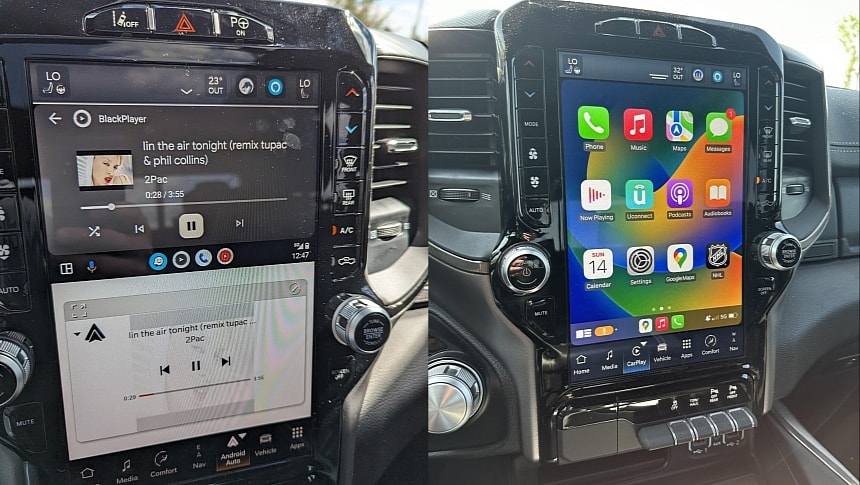 Android Auto and CarPlay in Ram trucks