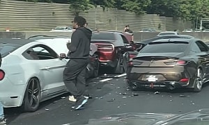 Whole Car Club Totaled: Eight Cars Reportedly Street-Raced and Crashed, Mustangs Involved