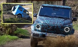 Why and How the Mercedes-Benz EQG Can Easily Reverse up a Rocky Slope