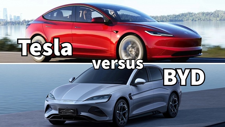 Tesla Model 3 Highland versus BYD Seal