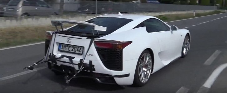 Lexus LFA being tested by Lamborghini