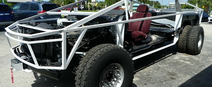 Project dubbed the "only Tesla dually replica in the world" emerges on eBay