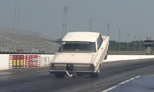 Wicked Chevrolet Nova Does 400-foot Wheel Stand