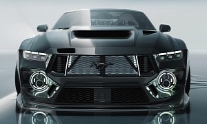 Wide and Wild Ford Mustang GT “Velocity” Hides a Twin-Turbo 5.2L Aluminator Secret