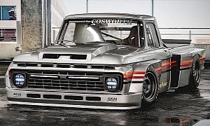 Widebody 1966 Ford F-100 Pickup Gets Serious Racing Mods, Not for the Real World