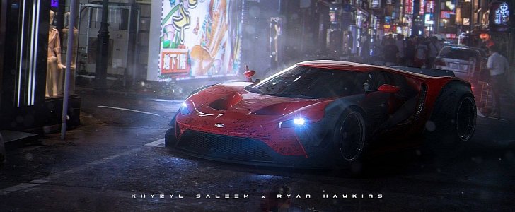 Widebody 2017 Ford GT rendering