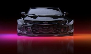 Widebody 2018 Chevrolet Camaro ZL1 1LE Rendered as the Muscle Car from Hell