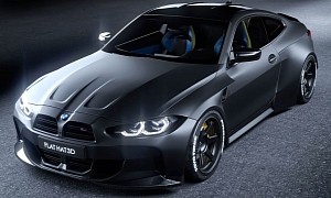 Widebody 2021 BMW M4 Coupe Looks Like a Perfect Street Drifter