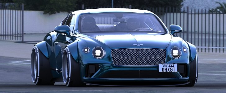 Widebody Bentley Continental GT Looks Like a Muscular Dragster