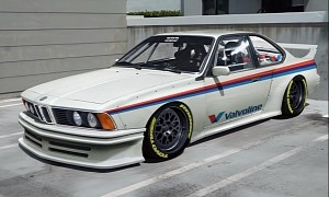 Widebody BMW 635 CSi Switches Wheels so Fast It Probably Has a Ghost F1 Crew