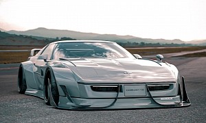 Widebody C4 Corvette "Retro Racer" Pretends to Be Japanese With Carbon Aero