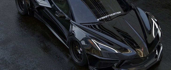 Widebody C8 Corvette "Bad Black" Looks Super-Sleek, Ready To Be Built
