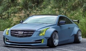 Widebody Cadillac ATS Coupe Looks Like a Celica, Is Pure JDM Tuning