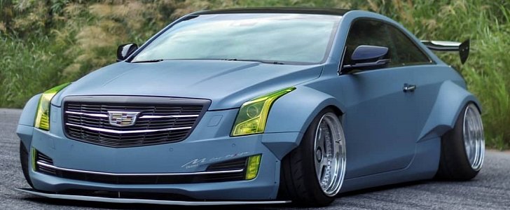 Widebody Cadillac ATS Coupe Looks Like a Celica, Is Pure JDM Tuning