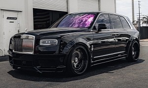 Widebody Cullinan Dropped on Big-Lipped Aerodisc 24s Knows Orange As the New Black