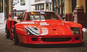 Widebody Ferrari F40 Looks Like a Toy Car, Has Massive Arches