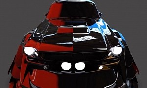 Widebody Ford Mustang ‘Black Pony’ Rides Virtual JDM Wave of Volk TE37 Love
