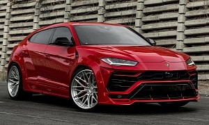 Widebody Lambo Urus on 24s Supports the Cause of ‘Brushed on Red, It's a Trend’