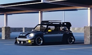 Widebody MINI Cooper S Looks Virtually Ready for Anything When Slammed Hard