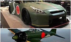 Widebody Nissan GT-R Does a Mitsubishi Zero Impersonation