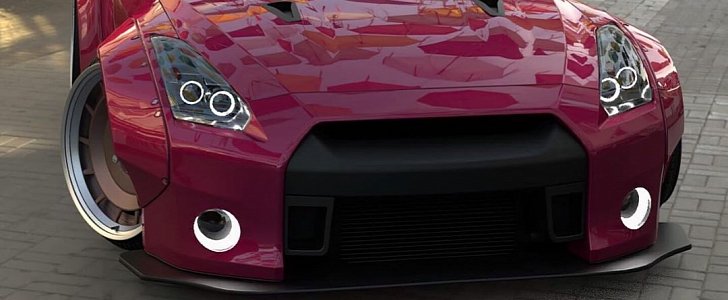 Widebody Nissan GT-R rendering