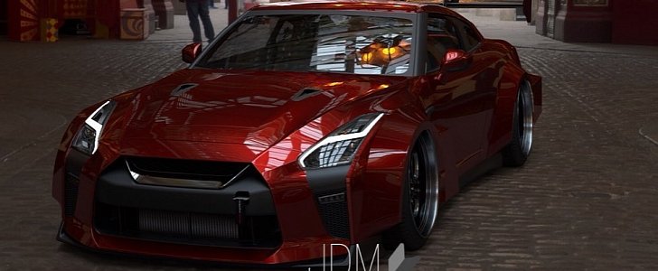 Widebody Nissan GT-R rendering