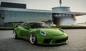 Widebody Porsche 911 Dwelling Around Mercedes’ Dealership Looks Quite Indecent