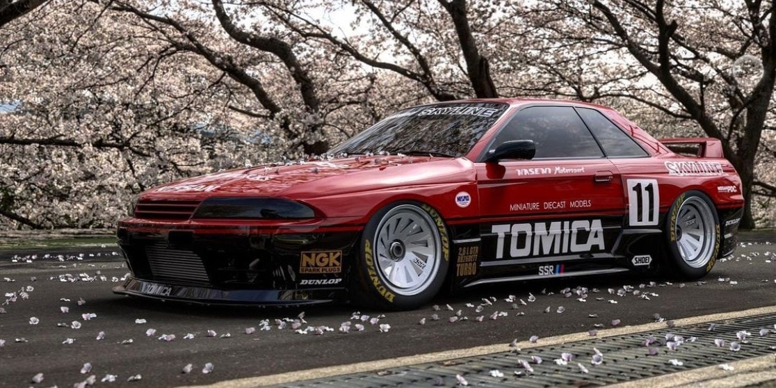 Widebody R32 Nissan Gt R Super Cherry Readies For Blossom With A Cgi Twist Autoevolution