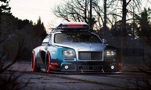 Widebody Rolls-Royce Wraith with Roof Box Rendered as Middle Finger to Tradition