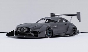 Widebody Time Attack Mercedes-AMG GT R Feels Like an Old WWII Plane for the Road