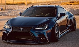 Widebody Toyota 86 Is a Lexus Lookalike, Has Massive Spindle Grille