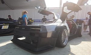 Widebody Twin-Turbo LSX DeLorean Born Out of a Rendering Show Stops at SEMA 2021