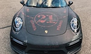Wild Boar Porsche 911 Turbo S Cabriolet Wrap Looks Brutal