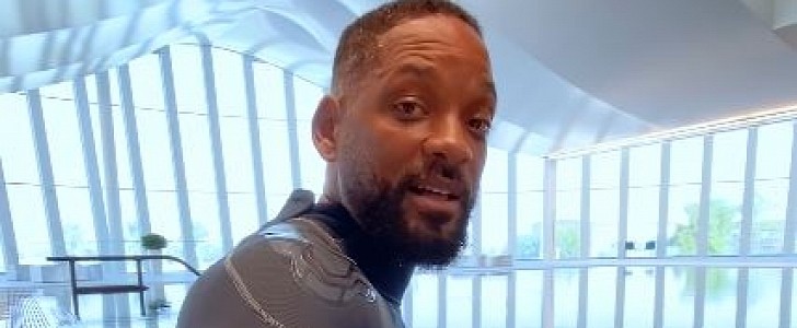 Will Smith goes for a dive in world's deepest pool, Deep Dive Dubai