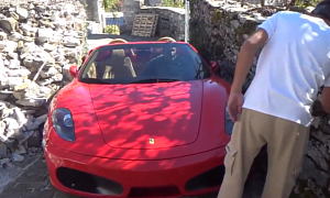 Will This Ferrari Fit Through a Narrow Greek Passage?