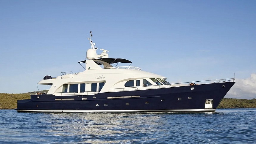 The 2006 Moonen is a proven world cruiser with the comfortable ambiance of a classic yacht
