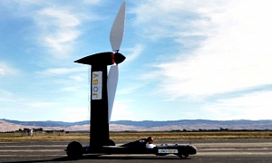 Wind-Powered Car Travels Upwind Twice As Fast as Wind Speed