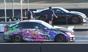 Wingless Yet Colorful Mercedes-AMG Sedan Drags Nissan GT-R, Someone Gets Surprised