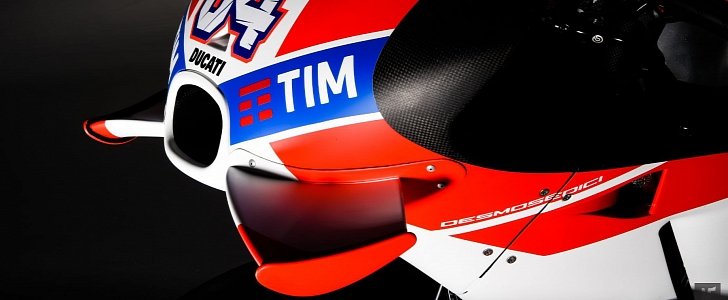 Winglets on Andrea Dovizioso's Ducati