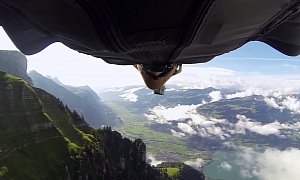 Wingsuiter Flying Over Mountains in Switzerland Makes You Dream <span>· Video</span>