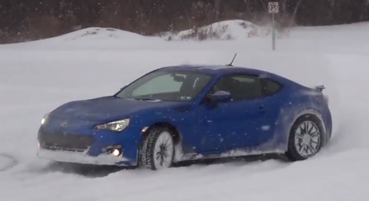 Snow Drifting in a Subaru BRZ