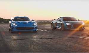 Witness V10 Madness in Old vs. New Gods Battle: Dodge Viper Takes on Audi R8