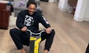 Wiz Khalifa Has a Blast on His Son's PowerRider 360, "These Are Our Toys"