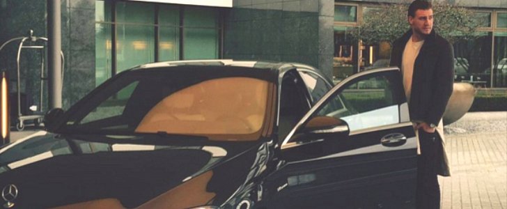 Nicklas Bendtner and his Mercedes-Benz S-Class