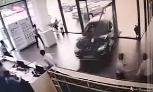 Woman Crashes BMW X1 Into Dealership While Trying to Park