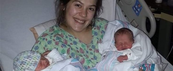 Dacia Pittman delivered her twins in traffic, while husband was pretty useless at the wheel of her mother's Jeep